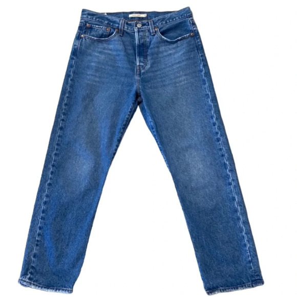 Levi's Classic Blue Straight Leg Jeans - Picture 2 of 14